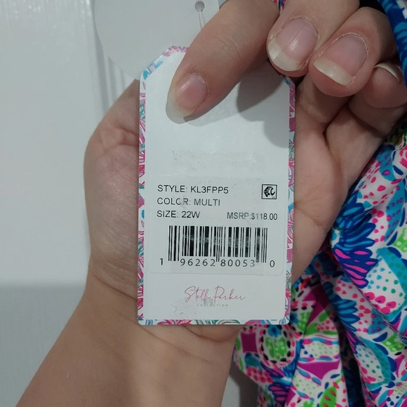NWT Stella Parker Collection Plus Size Multicolor Floral Two Piece Swim Size 22W - Picture 9 of 11